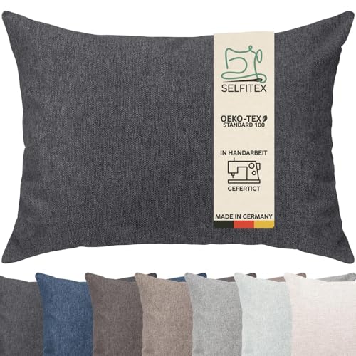 Selfitex Modisches Couchkissen XXL 60x80 cm, Sofakissen mit Füllung und Bezug,...