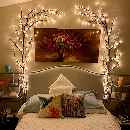 Willow Vine Wand Deko Wohnzimmer: Lichterkette Willow Vine 144 LED Biegbare...