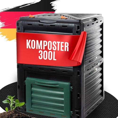 2friends Premium Garten Komposter Schnellkomposter 300L, Stabiler Kunststoff,...