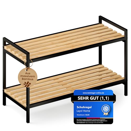 LAYVL HOME® Schuhregal platzsparend, Design Schuhregal, Schuhorganizer,...